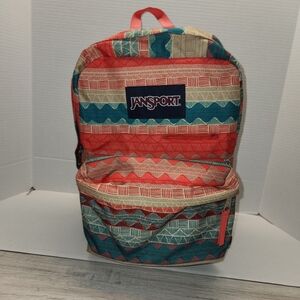 JanSport Unisex Digibreak Malt Tan Boho Stripe Backpack
